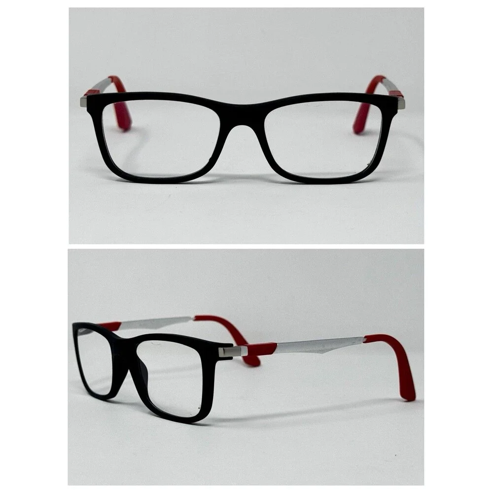 Ray-Ban RB1549 3652 Matte Black Red Eyeglass Frames 48-16-125 Authentic (A)